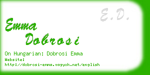 emma dobrosi business card